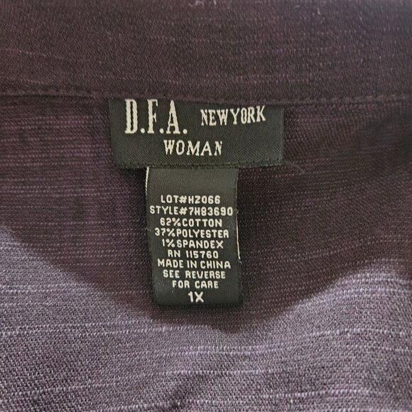 DFA New York Blazer 1X Woman Purple - Picture 3 of 7